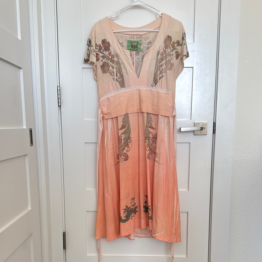 Circa early-2000s Butterfly Dropout Burnout Dress